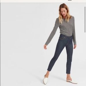 Everlane High-Rise Skinny Ankle Jeans - Dark Blue Wash Size 27